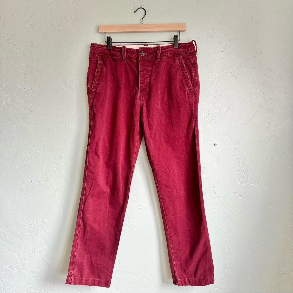 Abercrombie & Fitch Vintage Men’s Fall Burgundy Preppy Work Chinos Size 32W 30 L